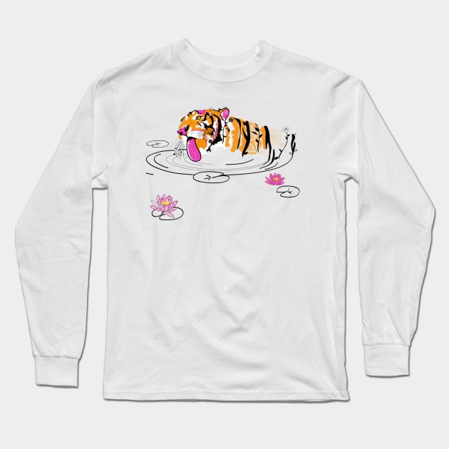 Tiger Lily Long Sleeve T-Shirt by valifullerquinn